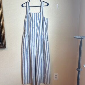 Lafayette 148 New York Collette Blue and White Striped culotte Jumper NWT